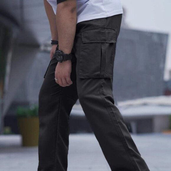 Black Mens Cargo Pants - Picture 5 of 5